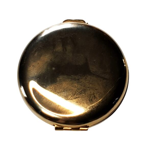 Angel Fish Compact Mirror Gold Tone 2" - Picture 2 of 5
